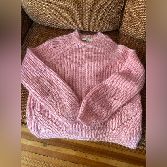 Sezane Sweaters - Sezane Cozy mohair blend Pink Chunky Knit Sweater